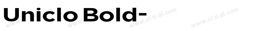 Uniclo Bold字体转换